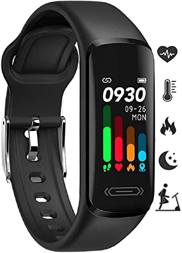Fitness Tracker HR, Activity Fitness Trackers with Body Temperature Heart Rate Sleep Health Blood Pressure Monitor