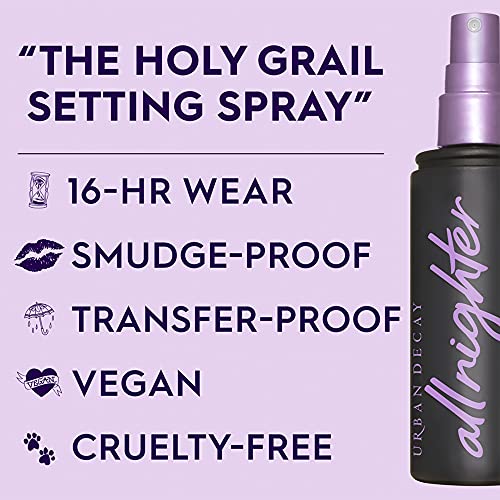 Urban Decay All Nighter Long-Lasting Makeup Setting Spray, Travel Size - Non-Drying Formula for All Skin Types - 1.0 fl oz